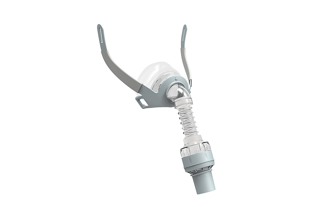 Waterless-humidification CPAP nasal mask without forehead frame