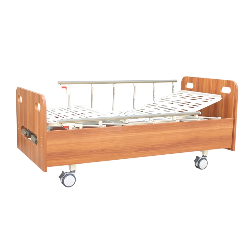 Two Function Wooden Manual Home Care Nursing Bed